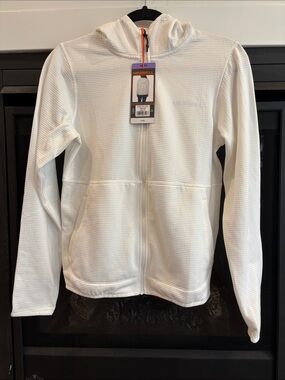 Merrell White Hooded Full-Zip Sweatshirt